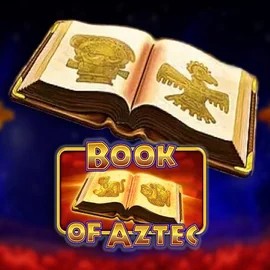 Book of Aztec slot logo by Amatic Industries at Fugu Casino