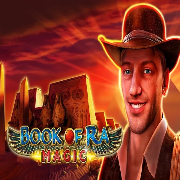 Book of Ra Magic online game logo by Greentube on fuguscasino.net