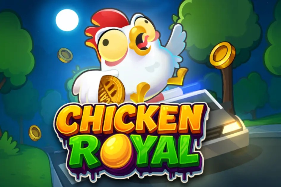 Chicken Royal slot visual from InOut available on fuguscasino.net