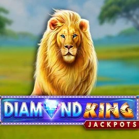Diamond King Jackpots logo by SpinPlay Games at Fugu Casino
