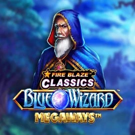 Try Fire Blaze Blue Wizard Megaways slot by Rarestone Gaming on fuguscasino.net – logo image