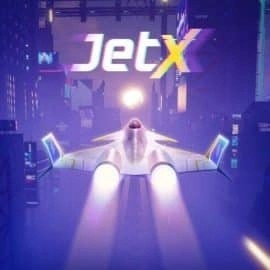 jetX online game logo by SmartSoft on fuguscasino.net