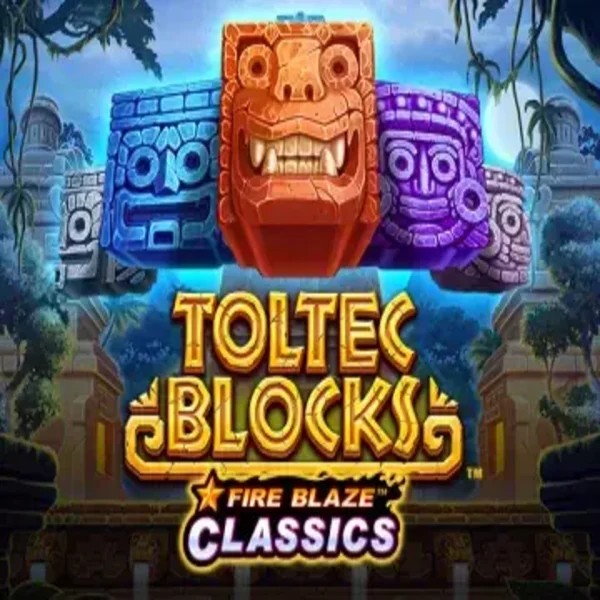Fire Blaze: Toltec Blocks casino game by Rarestone Gaming – featured logo at Fugu Casino